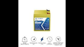 Tycorun 12V 6Ah Lithium iron Deep cycle Lifepo4 Rechargeable Battery