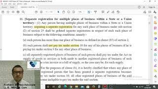 GST REGISTRATION UPDATE|MULTIPLE REGISTRATION CAN BE TAKEN IN GST FOR ONE BUSINESS IN ONE STATE|