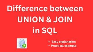 Difference between UNION and JOIN in SQL | Oracle SQL Tutorial for beginners | Techie Creators