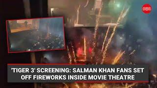 Tiger 3' screening: Salman Khan fans set off fireworks inside movie theatre