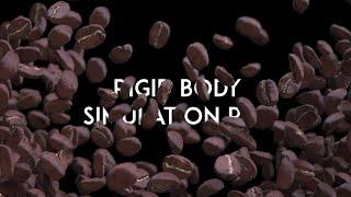 Rigid body simulation of coffee beans colliding in Houdini