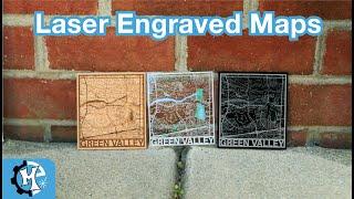 Transform Your Memories: Laser Engraving Custom Maps!