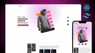 Build a React JS with Tailwind CSS Personal Portfolio Website