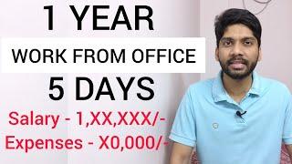 1 Year 5 Days WORK FROM OFFICE (Telugu) | Expenses | Work Life | Office Politics