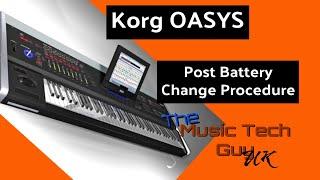 Korg OASYS Post battery change procedure