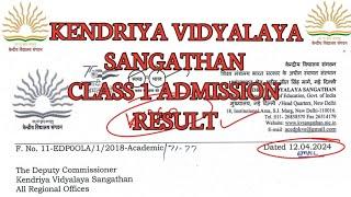 kv class 1 admission result/lottery result 2024/class 1 admission news /kv news #kvs2024 @KVS360