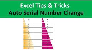 Automatic Serial Number Change When Delete Or Hide the Rows in Excel