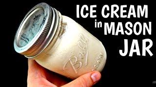 MASON JAR ICE CREAM At Home - Inspire To Cook (DIY, How To Make Ice Cream At Home) HD