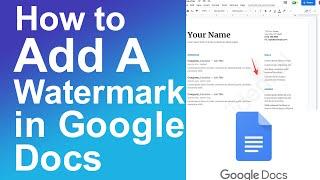 How to add a watermark in google docs