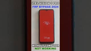 ITEL VISION 1 PRO FRP BYPASS 2024  WITHOUT COMPUTER  GOOGLE ACCOUNT BYPASS WITHOUT PC  NEW 2024