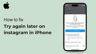Try again later on instagram in iPhone Fix( iOS ) 2024