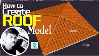 3ds max Tutorial in tamil - How to create a roof model தமிழ்