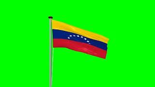 Venezuela COUNTRY FLAG ANIMATED GREEN SCREEN EFFECT BACKGROUND VIDEO