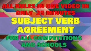 Subject Verb Agreement Tricks Rules Concepts tips in English Grammar  Subject verb concord in hindi