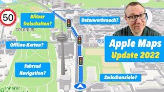 APPLE KARTEN 2022 Update: Fahrrad-Navigation? Datenverbrauch? Offline-Maps? Blitzer aktivieren?