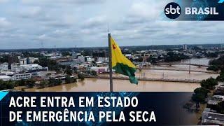 Seca extrema afeta comunidades do Acre e deixa estado em emergência | SBT Brasil (26/06/24)