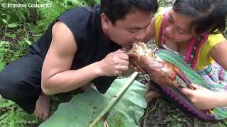 Primitive Technology: Bird Trap - Finding and cooking Biggest Birds In The World - Eating delicious