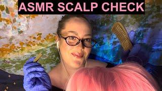 ASMR SCALP CHECK - BINAURAL HAIR BRUSHING, SCALP SCRATCHING - PERSONAL ATTENTION