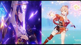 C0 Raiden vs C0 Yoimiya Damage Comparison | Who to Pull For | Genshin Impact