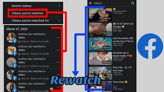 How to FIND WATCHED VIDEO HISTORY and REWATCH it on FACEBOOK 2022 | Andrea