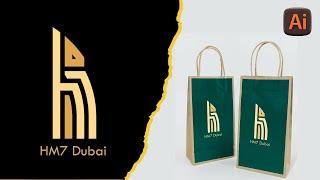 Burj Al Dubai Logo Design Tutorial | Adobe Illustrator | HM7 || 2024