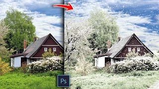 How To Add Snow In Photoshop (2 Min) | Snow Effect Using Channels