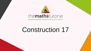 Construction 17. Incentre and incircle of a triangle of a given triangle