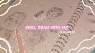 *Chill draw with me ASMR*/ sketchbook session/unbox + review of my new mechanical pencils*