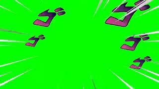 Anime zoom with sound effect free green screen