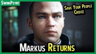 Detroit Become Human - Save Your People Choice - Markus Comes Back After Being Kicked Out of Jericho