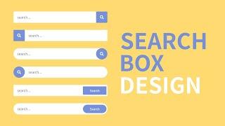 Search  Box Designs in HTML and CSS || Simple Search Bar