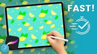 SAVE TIME creating seamless patterns in Procreate!  Free tool