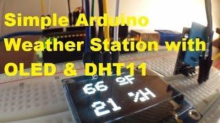 Arduino weather station with dht11 and oled display