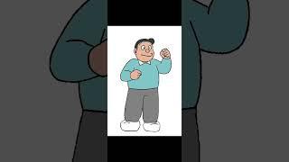 Coloring nobita's father for kids #shorts #kids #colouring #father