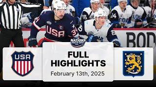 United States vs. Finland | 4 Nations Face-Off Highlights | February 13, 2025