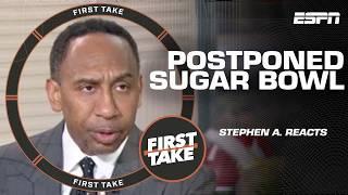 Stephen A. and Chris Russo react to Notre Dame-Georgia Sugar Bowl postponement | First Take