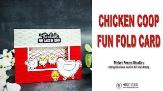 Chicken Coop Fun Fold Card