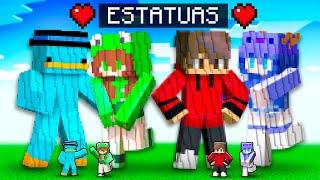 Batalla de ESTATUAS DE PAREJAS en Minecraft