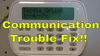 How to Remove a Communication trouble on a DSC Alarm