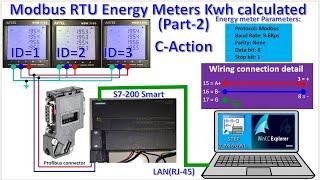 Energy meters MDM3100 connected with PLC S7-200 Smart energy calculated Part-2