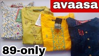 Ajio All Stars Sale # Avaasa brand Offer on all items Starts at ₹89 Only # Kurthis, Kurthi