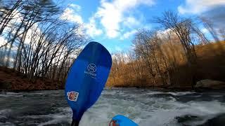 kayaking the Winnipesaukee River in Franklin, NH at 999 CFS