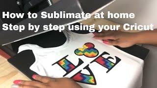 Sublimation Printing On T-shirt at Home Using Cricut Design Space | dye sublimation