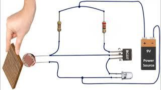 LDR Darkness Sensor Circuit (Animation)