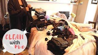 CLEAN WITH ME  | DECLUTTER CLEANING ROUTINE | CLOSET & BEDROOM | MOTIVATION 2017