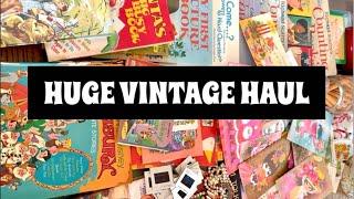 Huge Vintage Haul for Junk Journals / Thrifting & Estate Sales in Southern California / Old Books