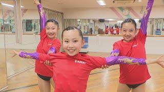 エアロビック日本一の小中学生トリオ　世界大会に向けて練習中　岡山【こどもミライパーク】