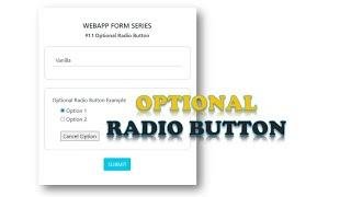 How to Connect HTML Form with GSheet using Apps Script - WebApp Form #1.1: Optional Radio Button
