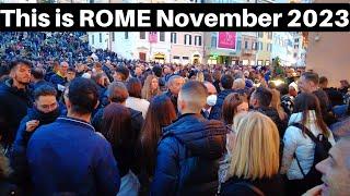 Rome Italy, This is what Rome looks like in November 2023. Rome Trevi fountain walking tour