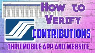 SSS Contribution Inquiry Online | SSS Tutorial